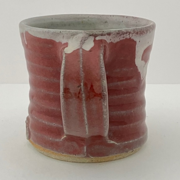 Red Artisan Studio Pottery Coffee Mug / Tea Cup, handmade 8 Oz - Picture 12 of 17
